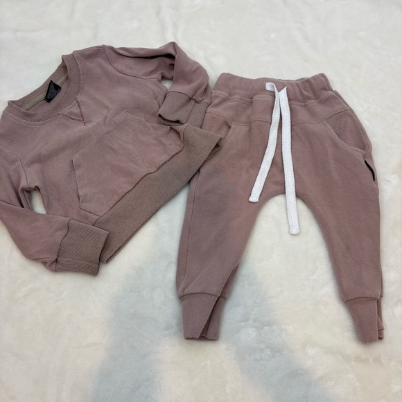 Little Bipsy Other - Little Bipsy Kids Mauve Sweatshirt and Jogger Set